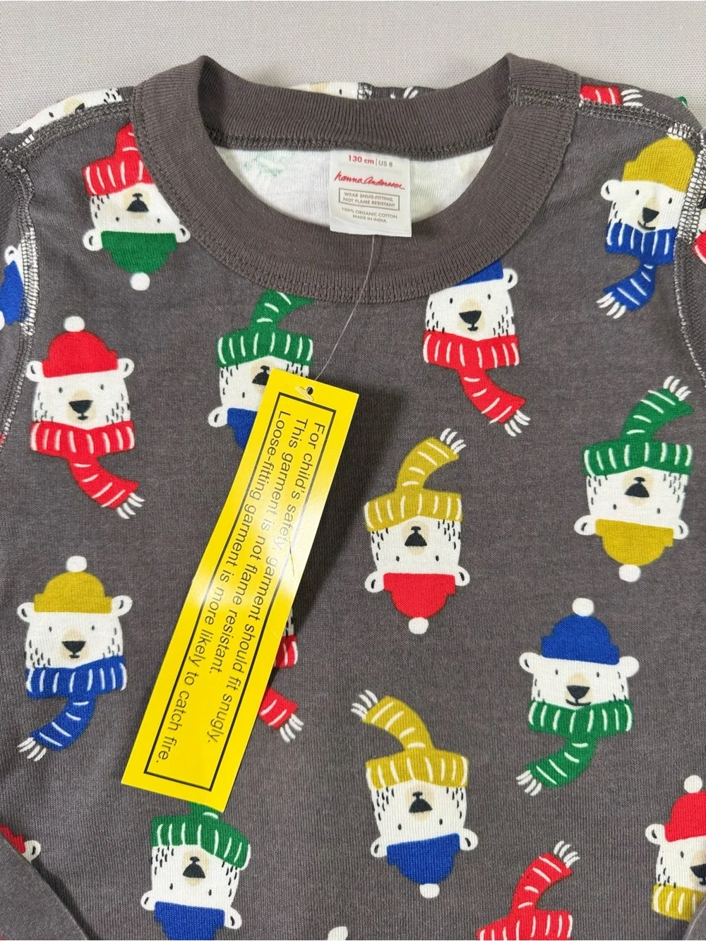 Hanna Andersson Pajamas Kids Polar Bear Holiday Christmas Size 8/130 NWT